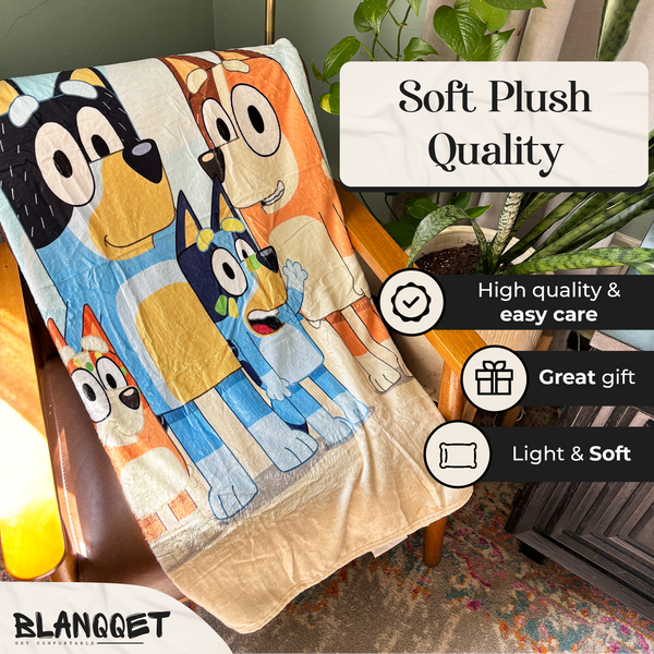 Bluey and Bingo Throw Blanket – 50x40 inches